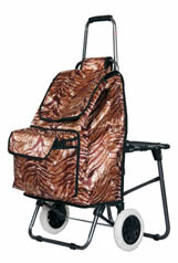 Folding shopping cart with seatXDZ03-2F-15