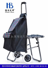 Folding shopping cart with seatXDZ03-2F-17
