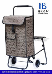 Folding shopping cart with seatXDZ03-2F-22