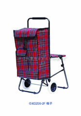 Folding shopping cart with seatXDZ03-2F-24