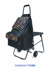 Folding shopping cart with seatXDZ03-2F-27