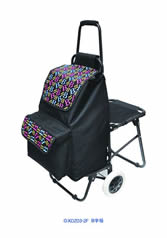 Folding shopping cart with seatXDZ03-2F-29