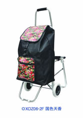 Folding shopping cart with seatXDZ06-2F-01