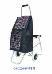 Folding shopping cart with seatXDZ06-2F-02