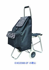Folding shopping cart with seatXDZ06-2F-04
